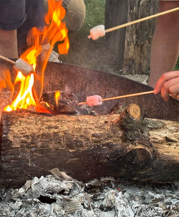 Feux de camp féériques : activités nocturnes au camping Les Murmures du Lignon à Tence en Haute-Loire