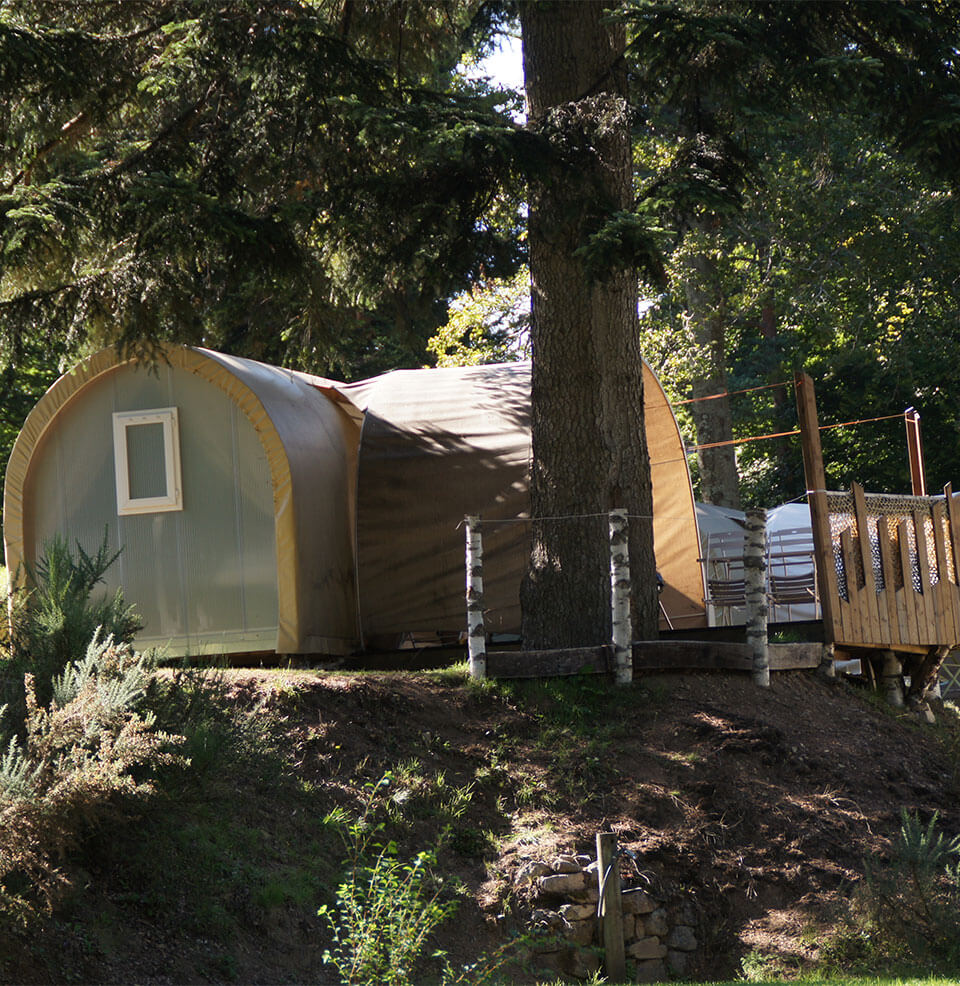 Coco Sweet, un mobil-home atypique au camping en Auvergne les Murmures du Lignon